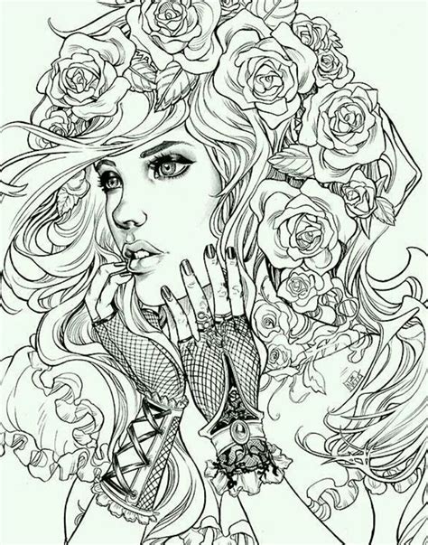 pin  beautiful women coloring pages  adults images   finder