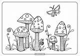 Mushrooms Coloringoo sketch template
