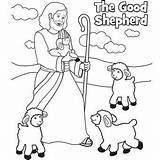 Coloring Shepherd Good Pages Jesus Sunday School Kids Easter Bible Printable Sheep Crafts Drawing Colouring Activities John Sheets Am Lost sketch template
