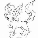 Leafeon Fourth sketch template