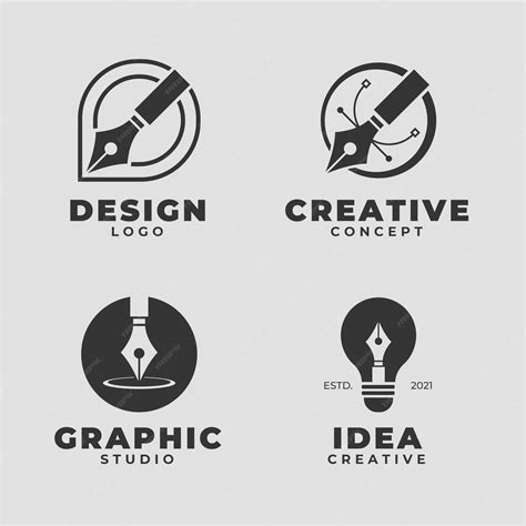 premium vector collection  minimalist flat design graphic designer logo