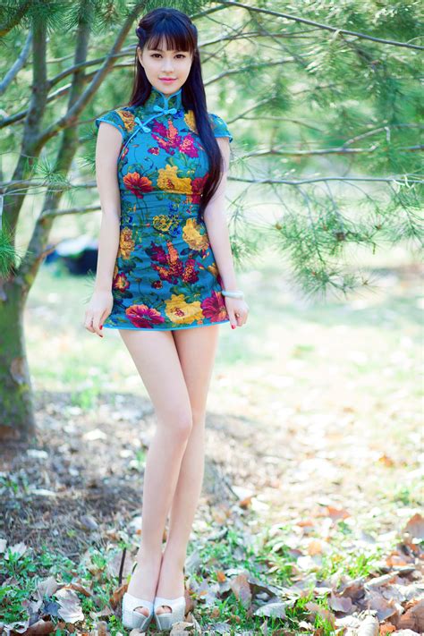 Wallpaper Women Outdoors Model Long Hair Minidress Asian High