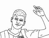 Neymar Coloring Pages Jr Color Football Player Getdrawings Printable sketch template