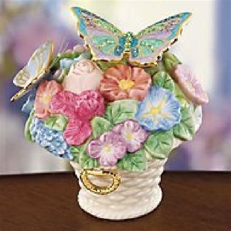lenox porcelain bejeweled butterfly bouquet figurine pin