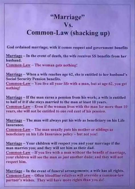 Marriage Vs Common Law Marriage Government Benefits