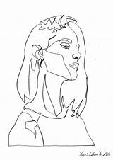 Line Drawing Drawings Continuous Face Woman Contour Simple Easy Faces Gaze Getdrawings Von Illustrations Sketches Single Schmitz Boris Google Result sketch template