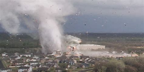 drone tornado footage  kansas shows unbelievable devastation