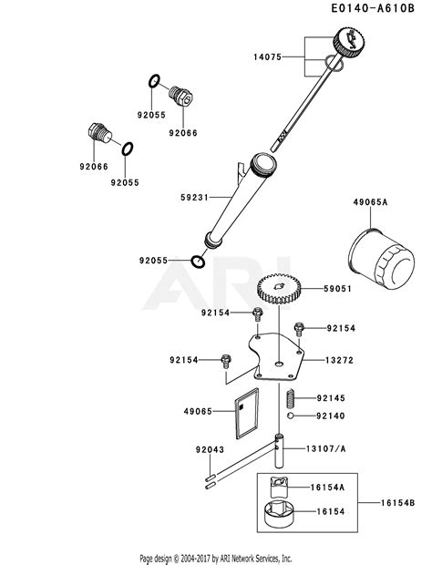 kawasaki fxv es  stroke engine fxv parts diagram  lubrication equipment