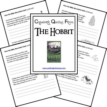 copywork printables  hobbit  homeschool deals