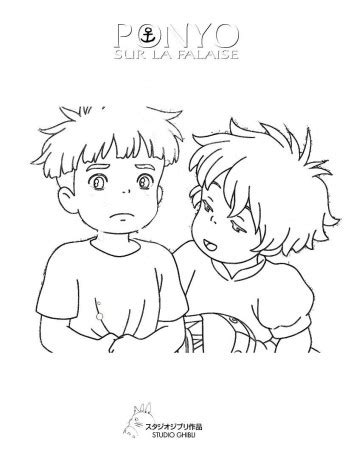 ponyo coloring page coloring home