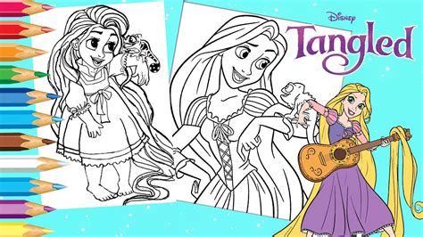 coloring disney princess rapunzel baby tangled coloring pages youtube