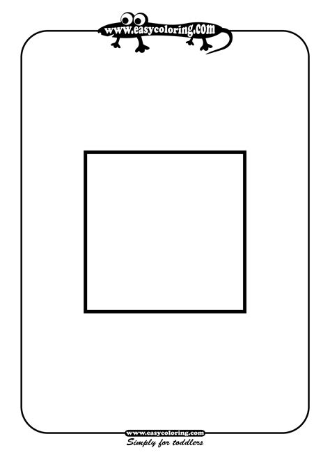 square simple shapes easy coloring pages  toddlers