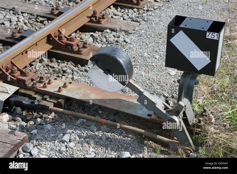 manual railway points lever stock photo alamy