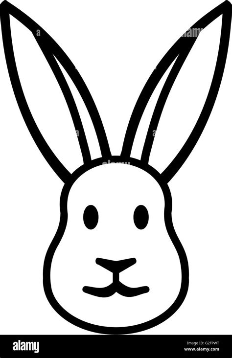 bunny face outline stock photo alamy