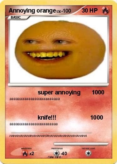pokemon annoying orange   super annoying   pokemon card