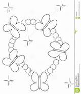 Bracelet Coloring Beads Designlooter Butterfly 19kb 1300px 1115 sketch template