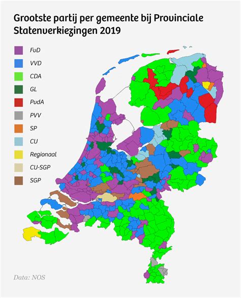 de politieke kaart van nederland verschoot tweemaal flink van kleur