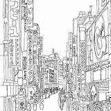 Coloring Pages Tokyo Books Color Japanese Secret Cities Adults City Adult Detailed Book Para Japan Cleverpedia Sheet Way Calm Amazon sketch template