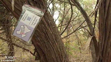 austin health workers hung bags of condoms in woods popular for sex