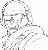 Call Warfare Mw3 Halo Ghost Coloringpagesfortoddlers Mibb sketch template