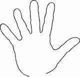 Template Handprint Printable Hand Print Outline Templates Clipart sketch template
