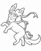 Pokemon Coloring Sylveon Pages Drawing Fairy Eevee Printable Type Sheets Color Lineart Preschoolers Procoloring Print Kids Pikachu Template Types Horse sketch template