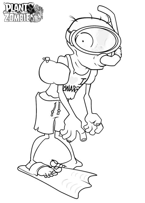 printable plants  zombies coloring pages  kids plant zombie
