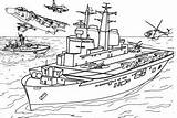 Coloring Warship sketch template
