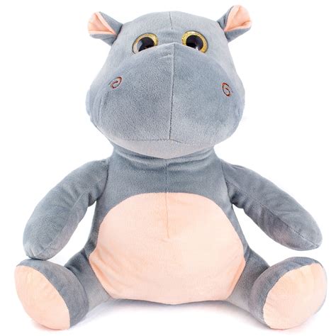 super soft plush big glitter eye hippo stuffed animal toy