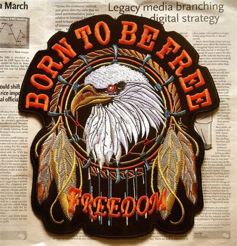motorcycle club patches cmcm freedom eagle embroidered biker