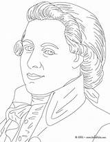 Mozart Amadeus Wolfgang Composer Compositeur Austrian Colorier Coloriages Hellokids Allemands sketch template