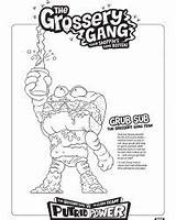 Gang Grossery Coloring Pages Sheets Series Time Grub Sub sketch template