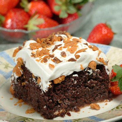 chocolate butterfinger caramel cake recipe mealscom