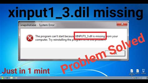 how to fix xinput1 3 dll missing error windows 10 8 7 how to fix