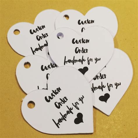 items similar  mini heart tags  heart hang tags  custom