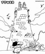 Tower Coloring Pages Babel Building Colorings Printable Colorir sketch template