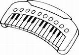 Coloring Dibujos Keyboard Electrico Musicales Pianino Instrument Cola Kolorowanki Teclado Instrumentos Dibujosonline sketch template