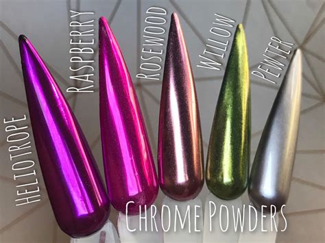 chrome nail powders etsy