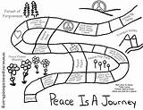 Peace Coloring Game Journey Pages Kids Prince Activity Sheet Printable Games Board Sheets Materials Sunday School International Color Paper Template sketch template