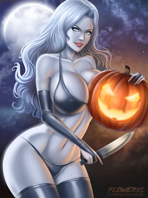 Lady Death Happy Halloween By Flowerxl Hentai Foundry
