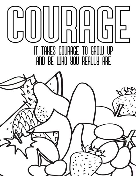 courage coloring pages  printable coloring pages  kids