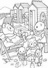 Coloring Pages Sylvanian Families Family Kids Colouring Cute Choose Board Colorful sketch template