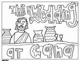 Cana Wedding Coloring sketch template