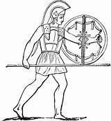 Greek Ancient Greece Coloring Soldier Spartan Drawing Shield Clipart Pages Etc Army Sword Galleries Usf Getdrawings Edu Original Large sketch template
