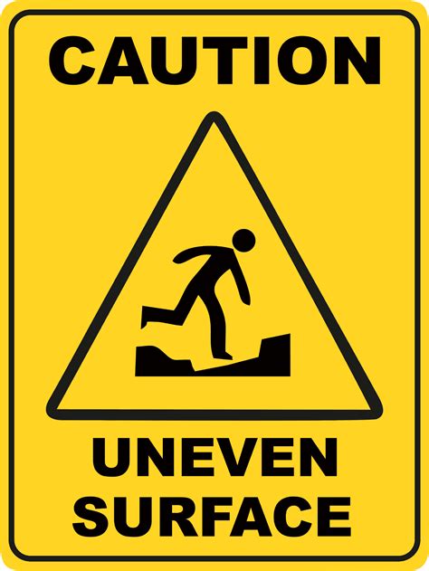 uneven surface discount safety signs  zealand