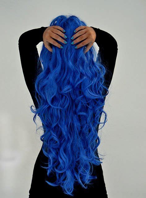 blue blue hair color hair long hair image 535598 on