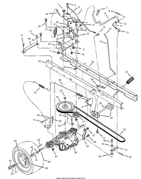 murray  lawn tractor  parts diagram  motion drive