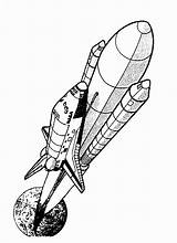 Rocket Spacecraft sketch template
