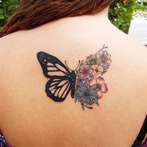 Butterfly Tattoo Back 4 Butterfly With Flowers Tattoo Butterfly Tattoo