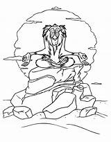 Coloring Lion Pages King Rafiki Mufasa sketch template
